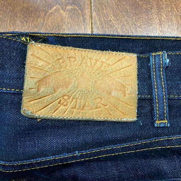 Brave Star Selvedge Skinny Japanese Raw Denim Blue Jeans USA Made Men's 30 x 34 - Picture 2 of 14